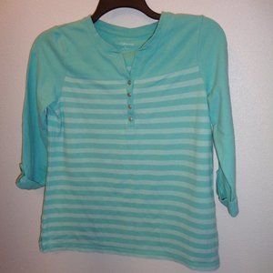 CROFT & Barrow 3/4 Sleeve Top Size Medium